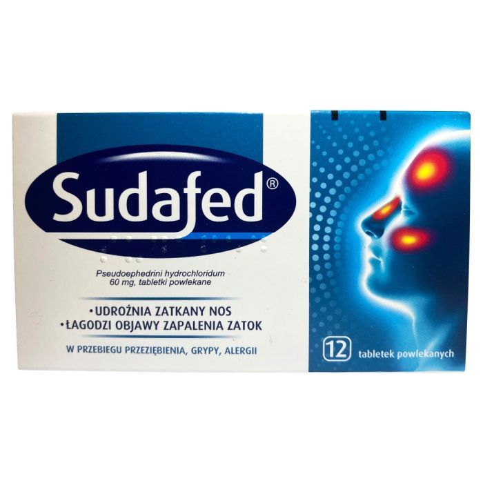 Sudafed, 60 mg, tabletki powlekane, 12 szt. main product photo