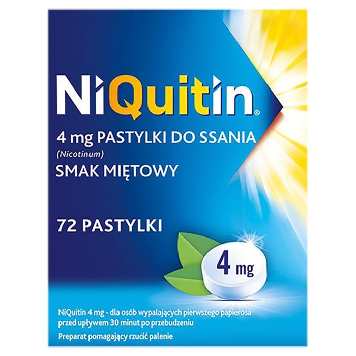 Niquitin, 4 mg, pastylki do ssania, smak miętowy, 72 szt. main product photo