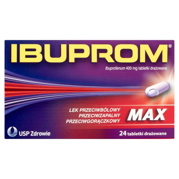Ibuprom Max, 400 mg, tabletki drażowane, 24 szt. main product photo