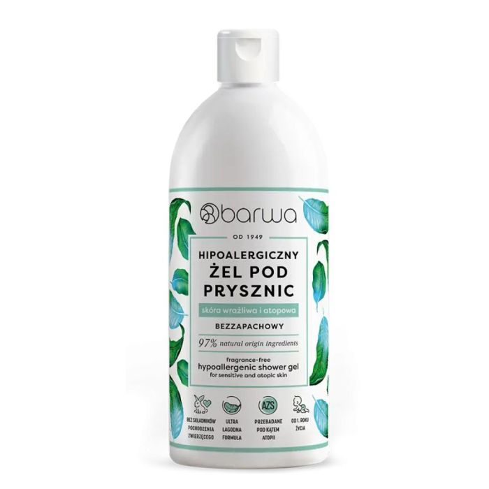 Barwa, Hipoalergiczny żel pod prysznic bezzapachowy skóra wrażliwa, 400 ml