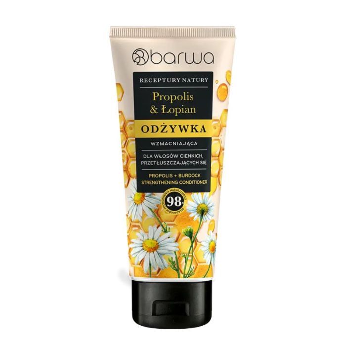 Barwa, Odżywka Wzmacniająca Propolis + Łopian Receptury Natury, 200 ml