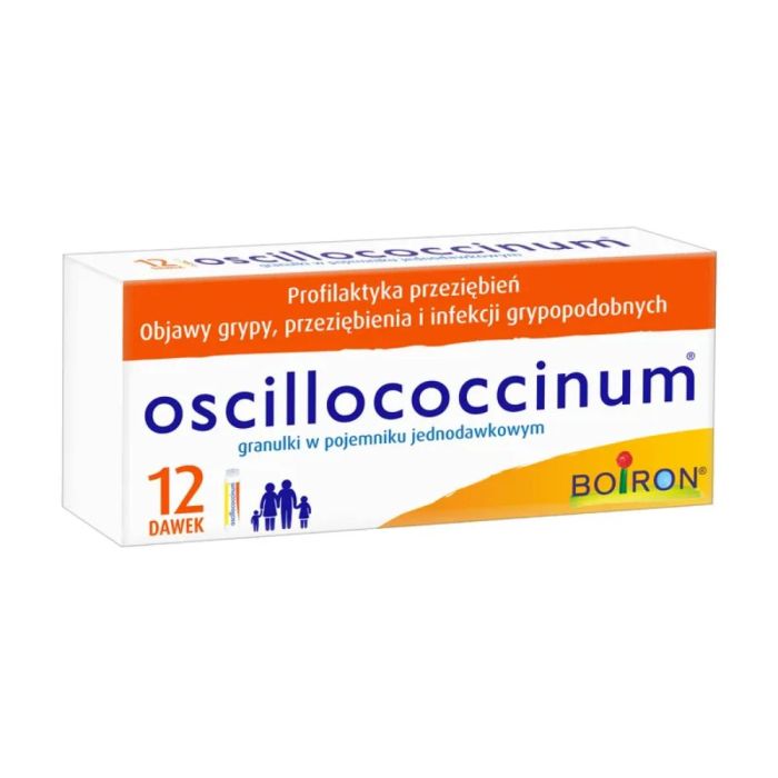Boiron Oscillococcinum na przeziębienie i grypę, pojemniki jednodawkowe, 12x1g