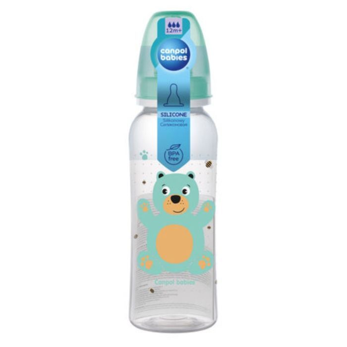 Canpol, butelka dekorowana "Wesołe zwierzaki", 250 ml