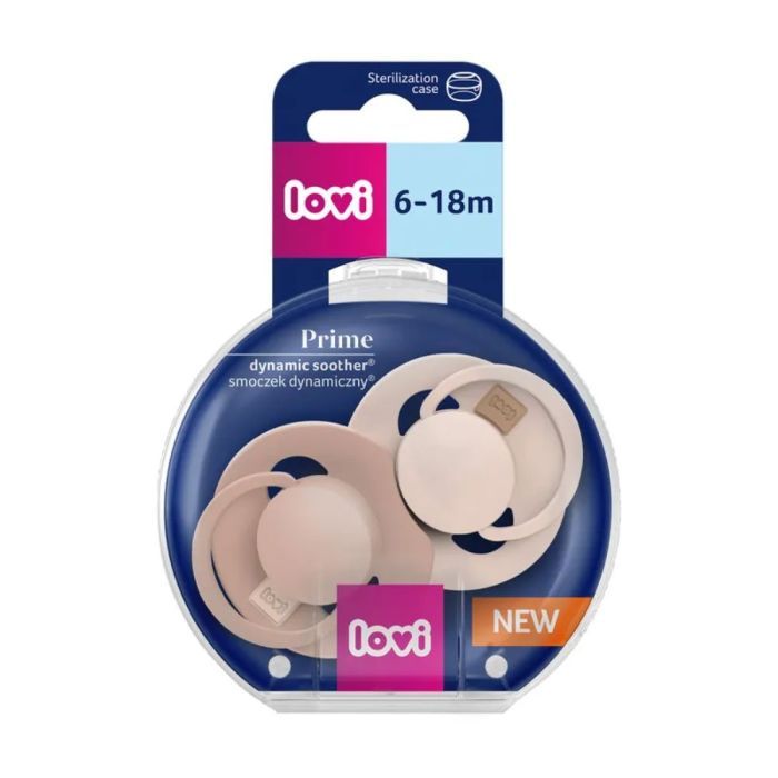 Canpol Lovi Prime, dynamiczny smoczek uspokajający silikonowy, 6-18 m Nude/Blush, 2 szt. main product photo