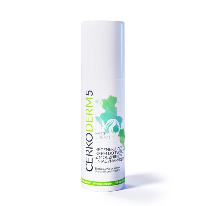 Cerkoderm  5, krem do twarzy regenerujący z mocznikiem, 50 ml