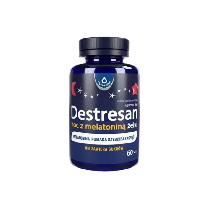 Destresan noc z melatoniną, żelki, 60 szt