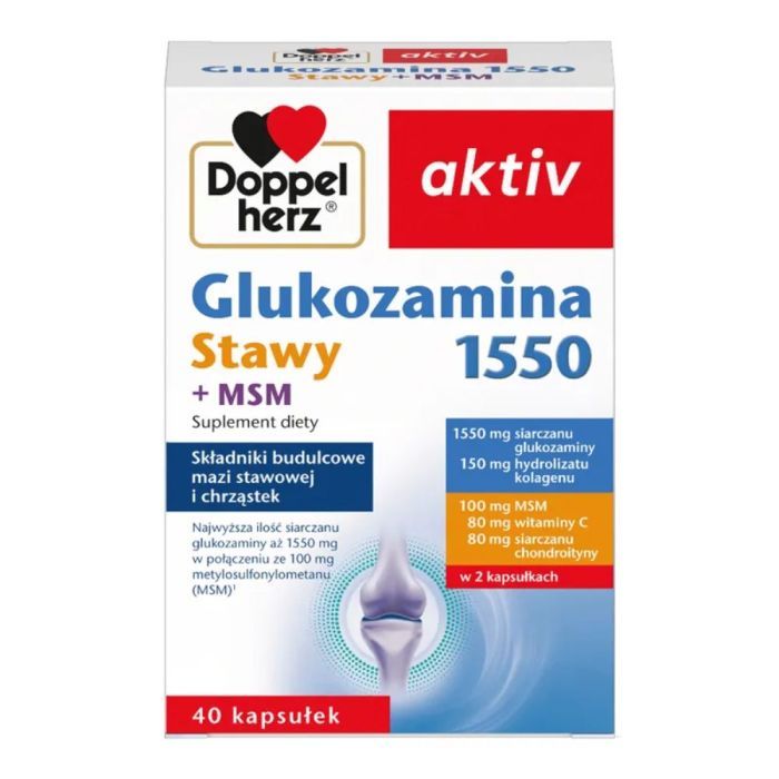Doppelherz Aktiv Glukozamina 1550 Stawy+MSM, kaps., 40 szt