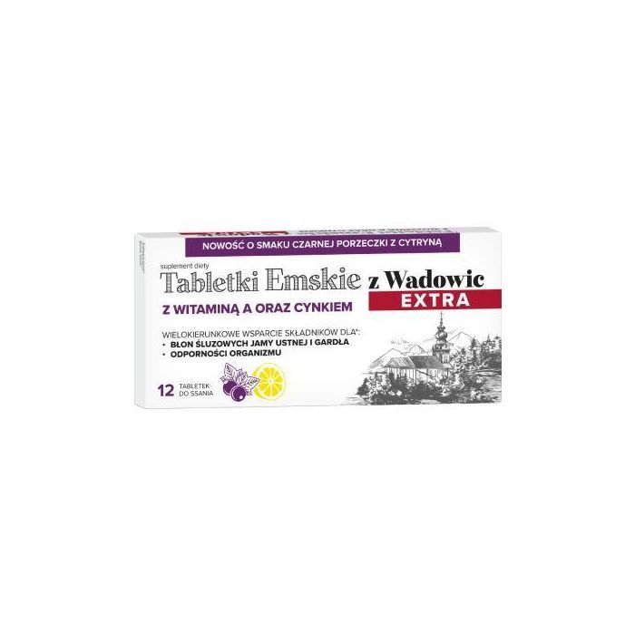 Tabletki Emskie z Wadowic Extra, tabl.do ssania, 12 szt main product photo