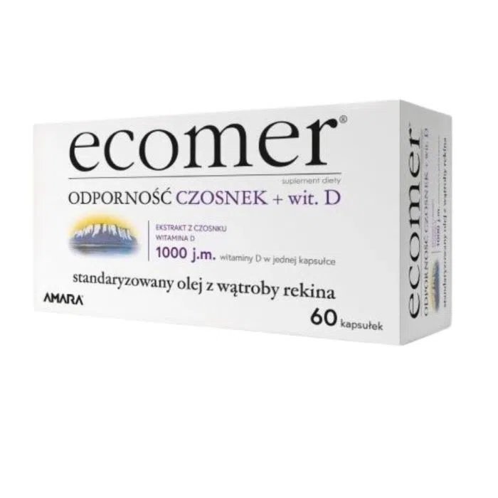 Ecomer Odporność Czosnek + wit.D, kaps., 60 szt
