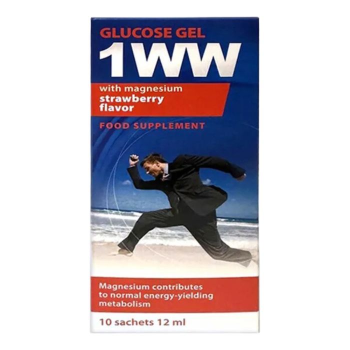 Glukoza plynna 1WW z magnezem, sm.truskawkowy, 10sasz.