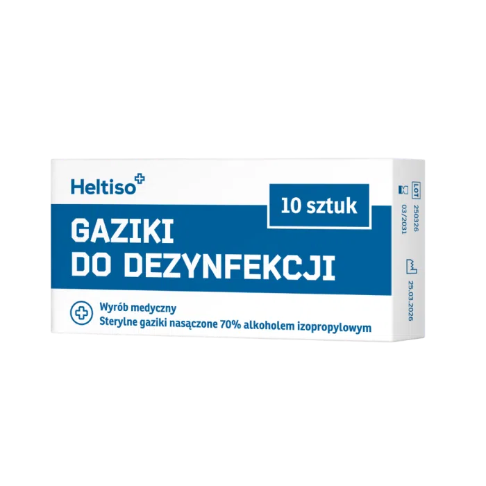 HELTISO gaziki do dezynfekcji, 10 szt.