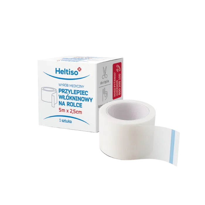Heltiso Przylepiec włókninowy biały 5m x 2,5cm 