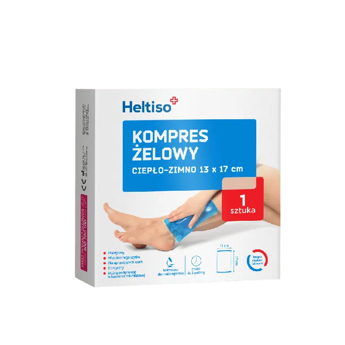 Heltiso kompres żelowy ciepło-zimno, 13cm x 17cm, 1 sztuka