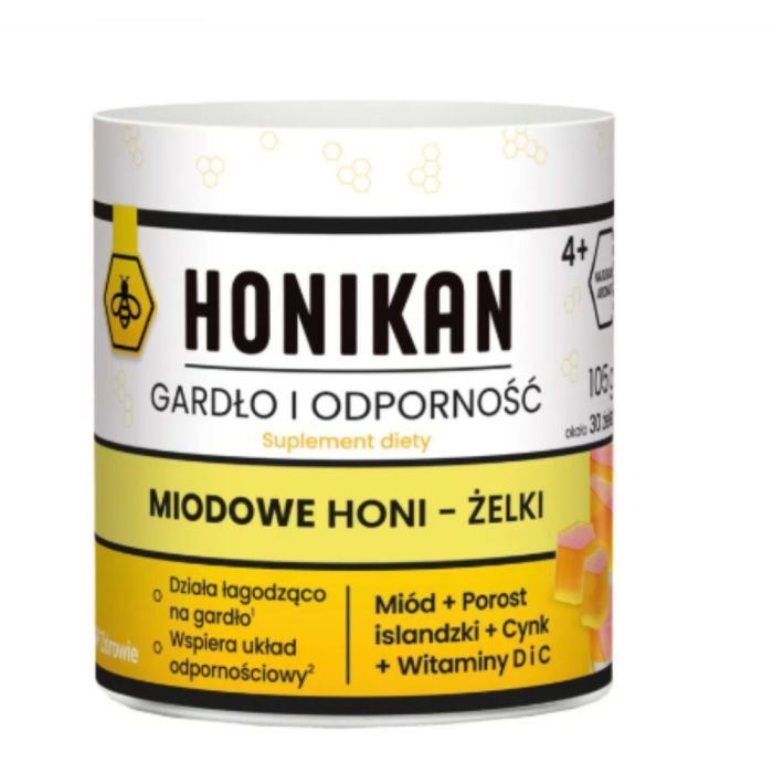 Honikan Gardło i Odporność Miodowe Honi, żelki, 30 szt. main product photo