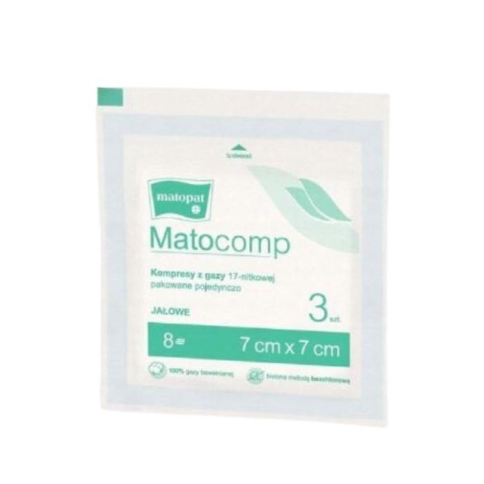 Kompr.gaz.jal.Matocomp,17nit, 7x7cm, 8w, 3 szt main product photo