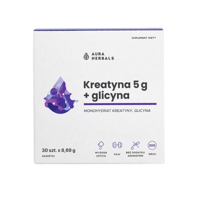 Kreatyna 5 g + glicyna, proszek, saszetki, 30 szt.