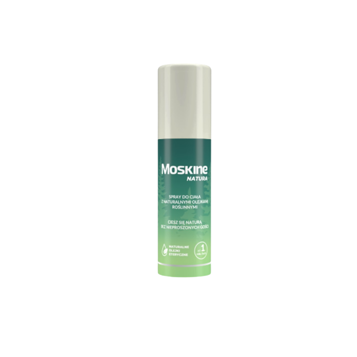 MOSKINE Natura Spray odstraszający komary, kleszcze i meszki z olejkami roślinnymi, 100 ml 