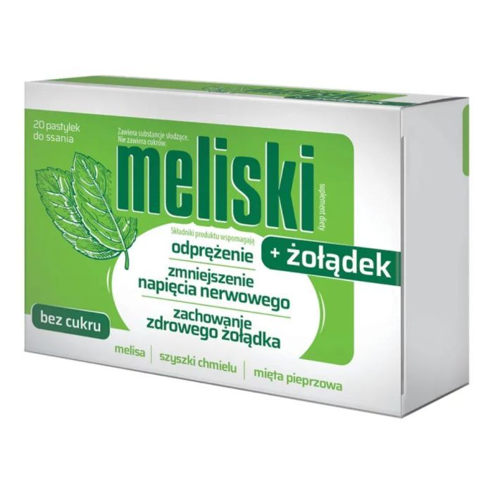 Meliski + żołądek, pastylki do ssania, 20 szt.