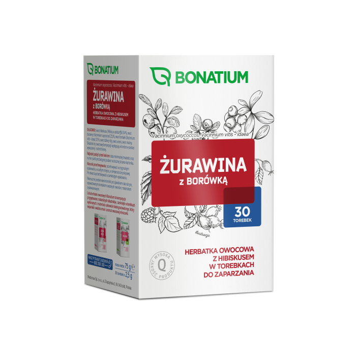 Bonatium Żurawina z borówką, herbatka owocowa z hibiskusem 30 szt main product photo