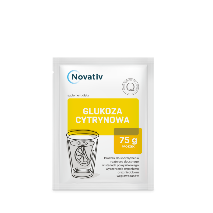 Novativ Glukoza cytrynowa, proszek, 75 g