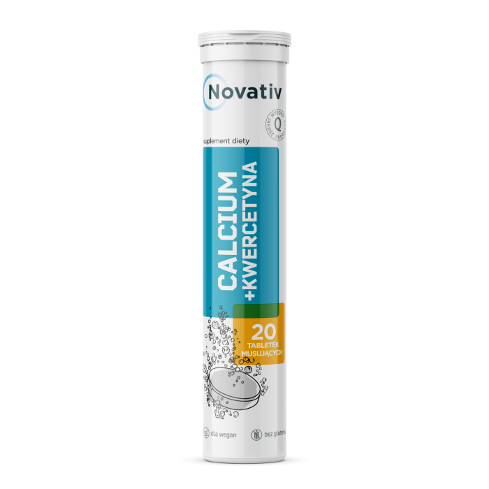 Novativ Calcium + Kwercetyna, tabletki musujące, 20 sztuk