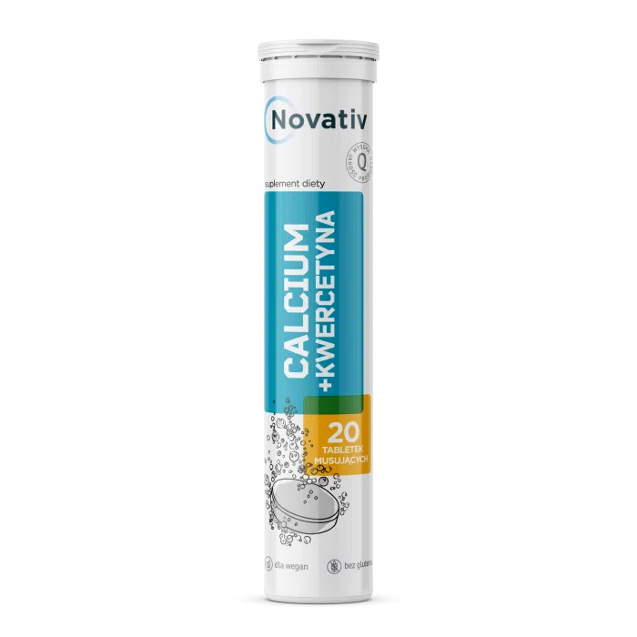 Novativ Calcium + Kwercetyna, tabletki musujące, 20 sztuk
