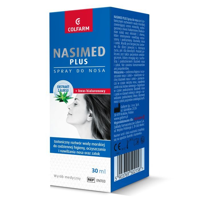 Nasimed Plus, spray, do nosa, 30 ml main product photo