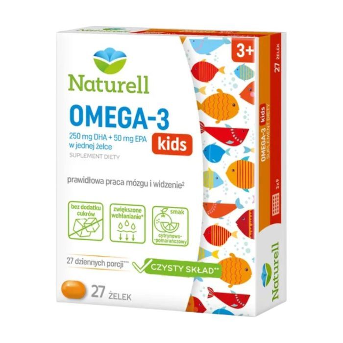 Naturell Omega 3 Kids, żelki, 27 szt.