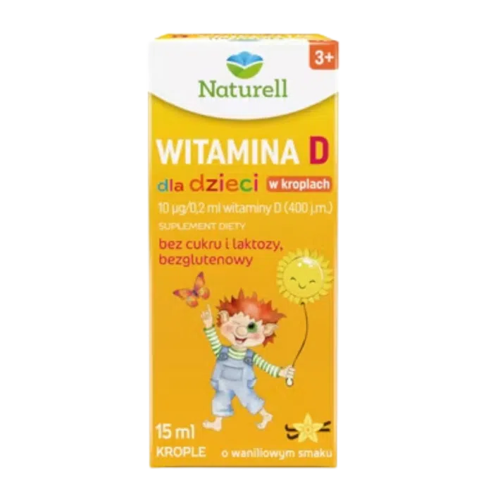 Naturell Witamina D dla dzieci, krople, 15 ml