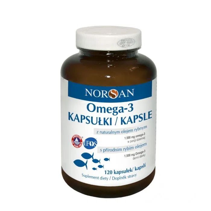 Norsan, Omega-3 z naturalnym olejem rybnym, kaps., 120 szt
