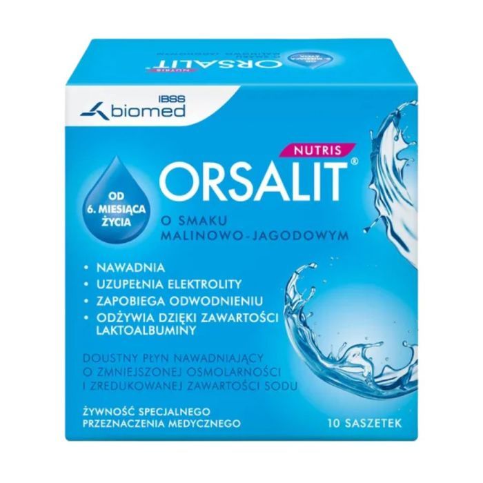Orsalit nutris, smak malinowo-jagodowy, saszetki (proszek), 10 szt. main product photo