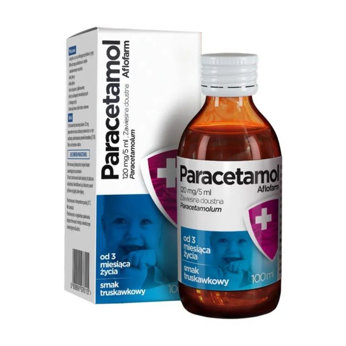 Paracetamol Aflofarm, (120 mg / 5 ml), zawiesina doustna, 100 ml main product photo