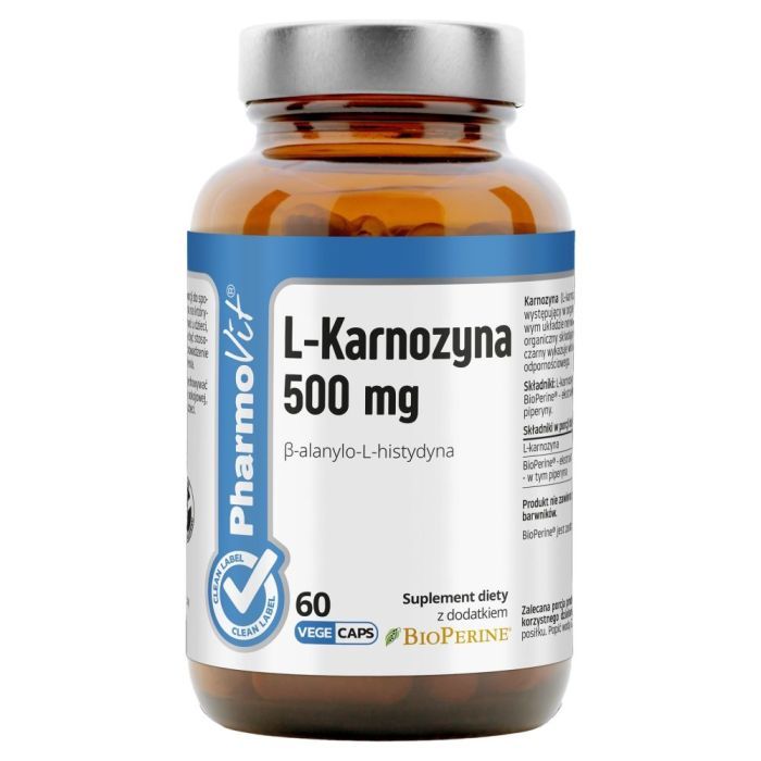 Pharmovit L-Karnozyna, Clean Label 500 mg, kapsułki, 60 szt. main product photo