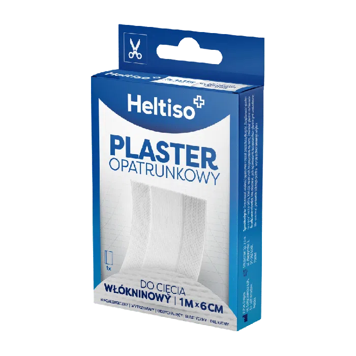 HELTISO, Plaster opatrunkowy do cięcia włókninowy 1mx 6cm, 1 szt.