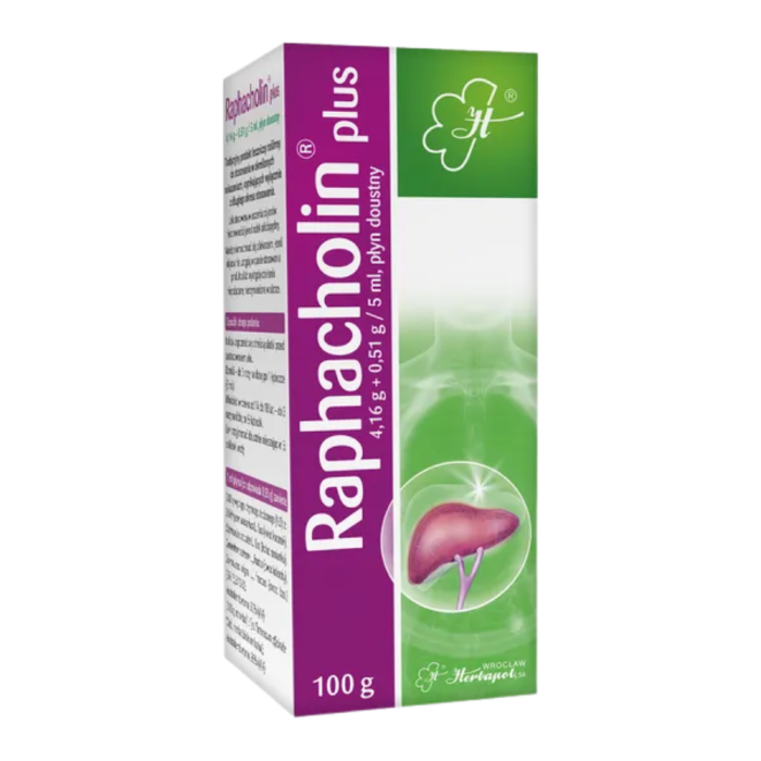 Raphacholin plus (Cholesol), 4,16g+0,51g/5ml, płyn doustny, 100g