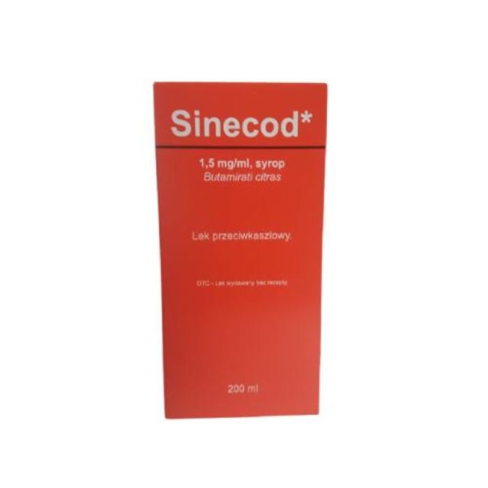 Sinecod, 1,5 mg/ml, syr.,(i.rów),MDZ,Węgry, 200 ml