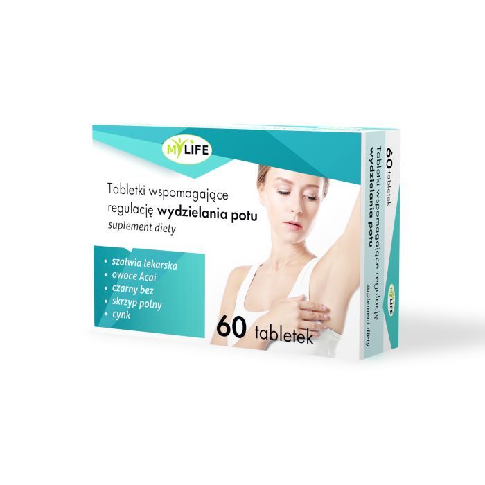 Tabletki wspomagające regulację wydzielania potu, 60 szt.