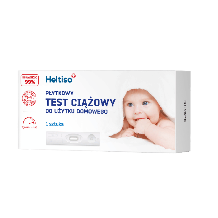 HELTISO, płytkowy test ciążowy do użytku domowego, 1 szt.