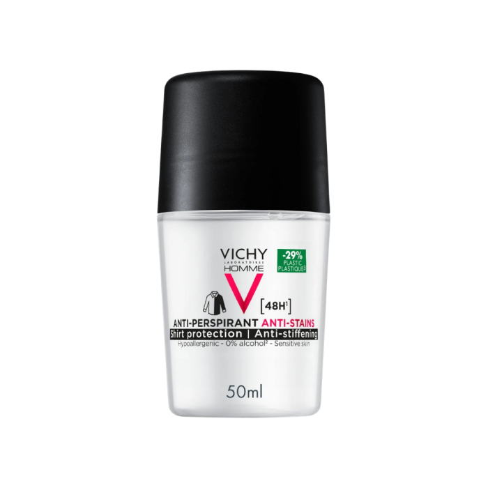 Vichy Homme, antyperspirant w kulce przeciw śladom na ubraniach, 48h, 50 ml
