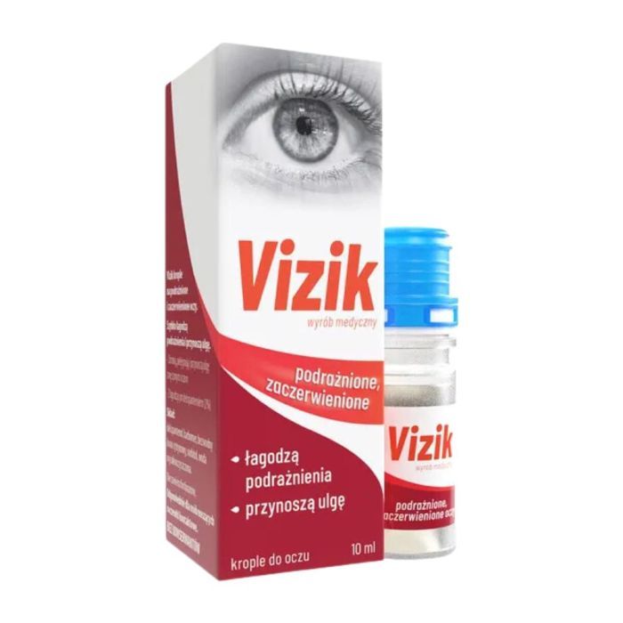 Vizik, krople, na podrażnione i zaczerwienione oczy, 10 ml