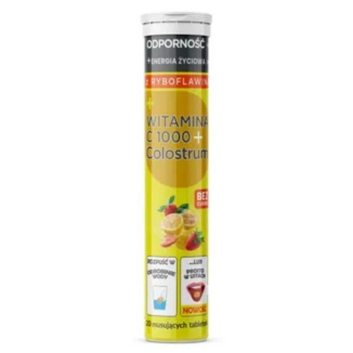 Witamina C 1000 + Colostrum, tabl.musuj., 20 szt