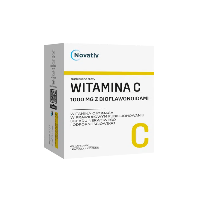 Novativ Witamina C 1000 mg z bioflawonoidami, kaps.,60 szt