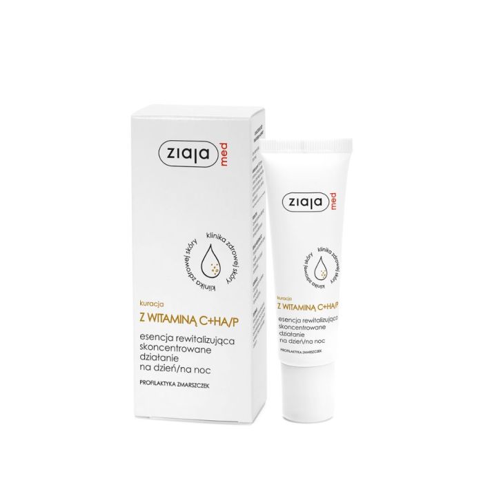 Ziaja Med Kuracja Dermatologiczna, esencja rewitalizująca z witaminą C+HA/P, 30 ml