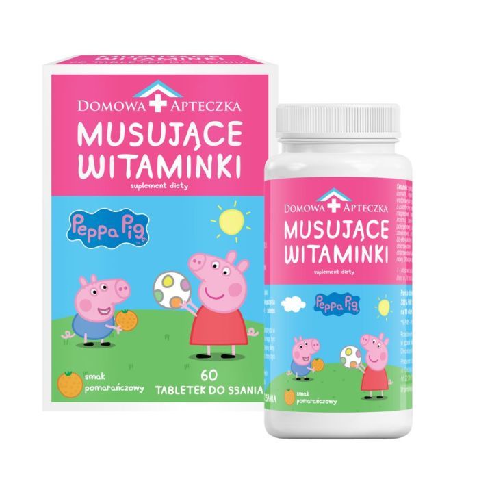 Domowa Apteczka Musujące Witaminki Świnka Peppa, tabletki do ssania, 60 szt. main product photo