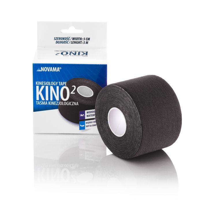 Tasma kinesiology Novama KINO2, 5cm x 5m, czarna, 1szt main product photo