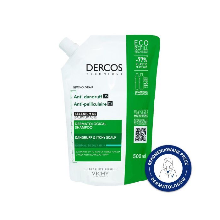 Vichy Dercos DS, szampon przeciwłupieżowy, 500 ml