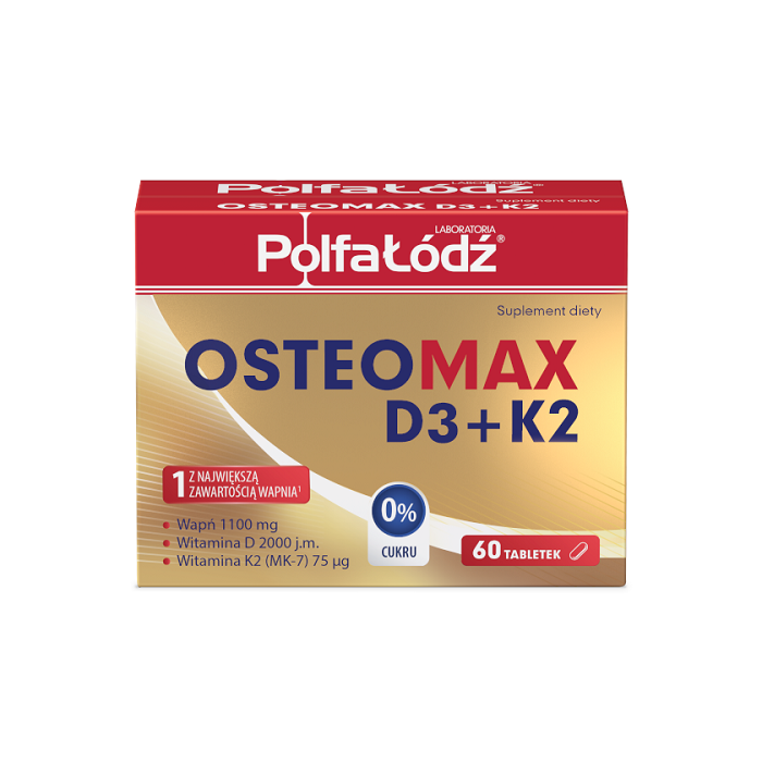 OsteoMax D3+K2, tabl., 60szt