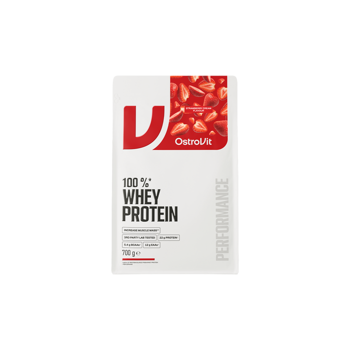 OstroVit 100% Whey Protein, proszek, kremowa truskawka, 700 g