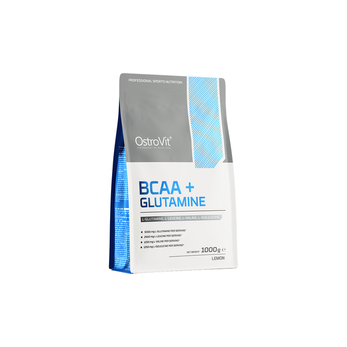 OstroVit BCAA + Glutamina, proszek, cytryna, 500 g