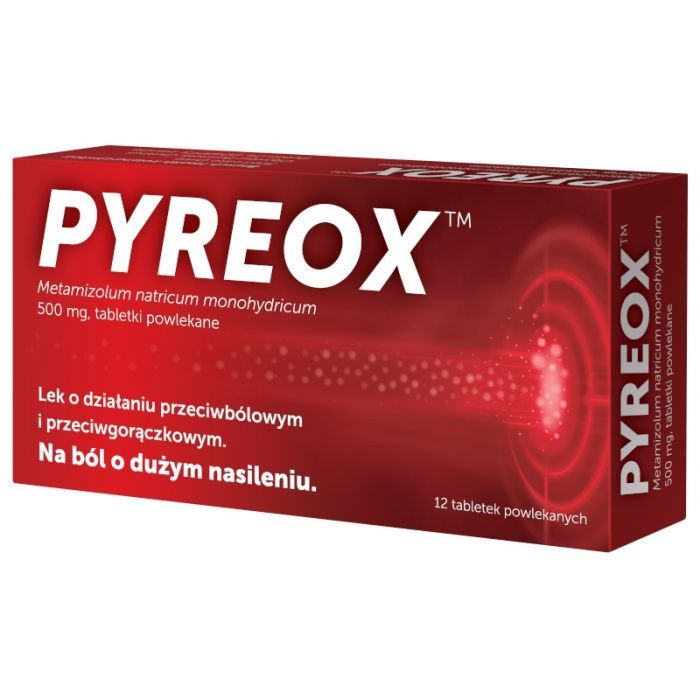 Pyreox, 500 mg, tabletki powlekane, 12 szt.